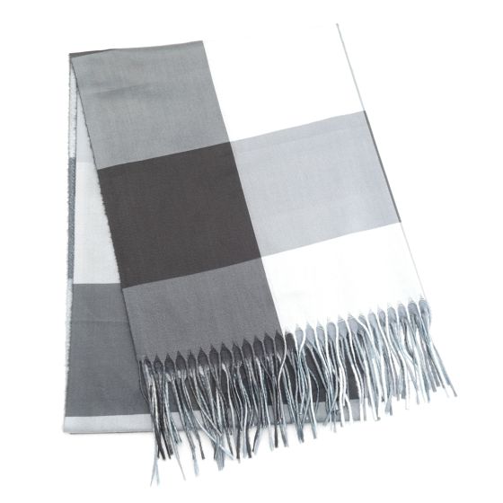 Grey check scarf
