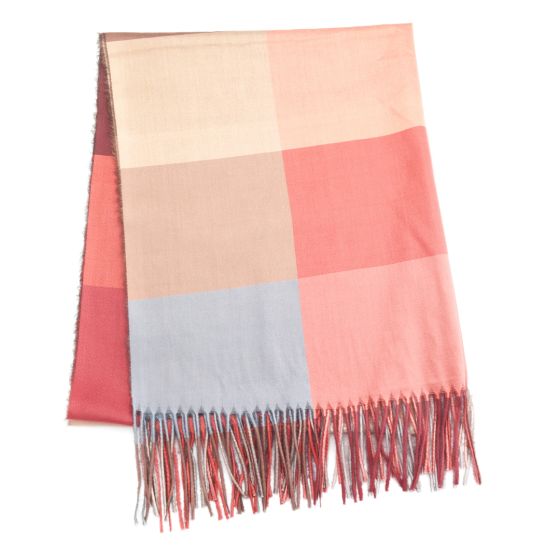 Orange check scarf