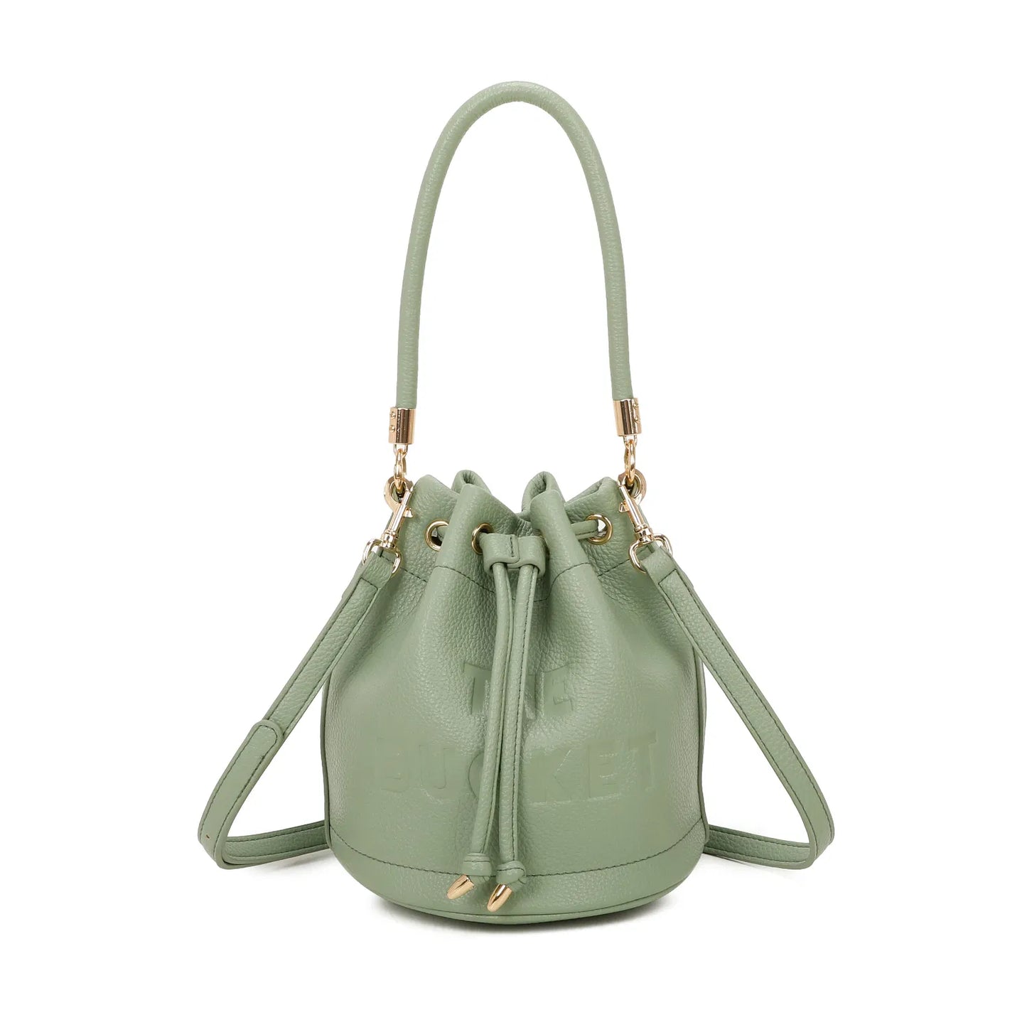 Green bucket bag