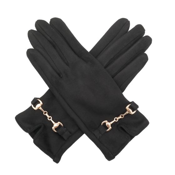 Chain link gloves - black