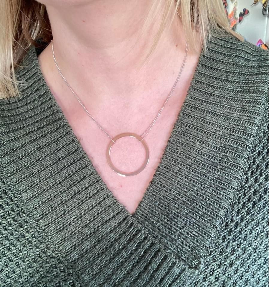 Two tone circle of life necklace