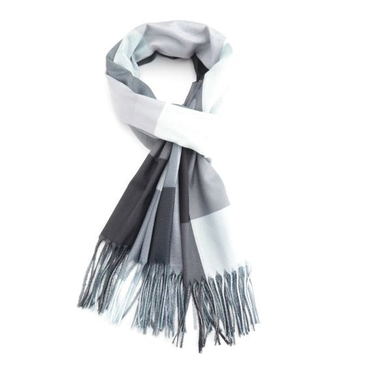 Grey check scarf