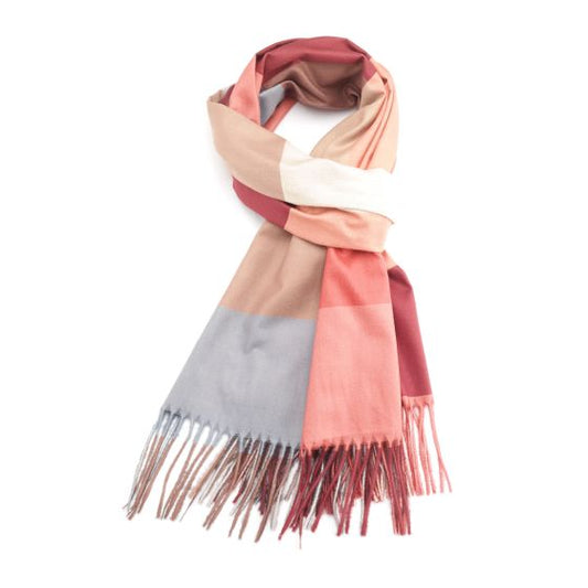 Orange check scarf