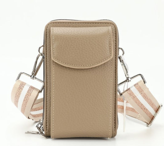 Cross body phone bag - beige