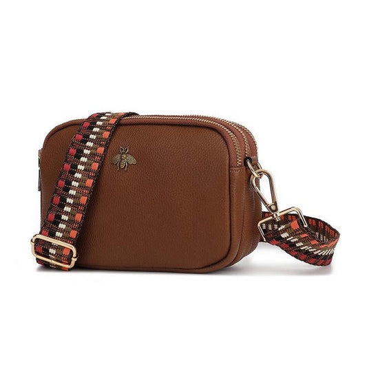 Bee cross body bag - Brown