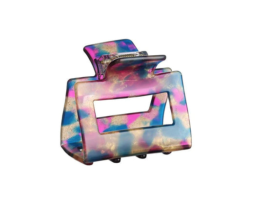 Rainbow tortoiseshell hair claw (small)