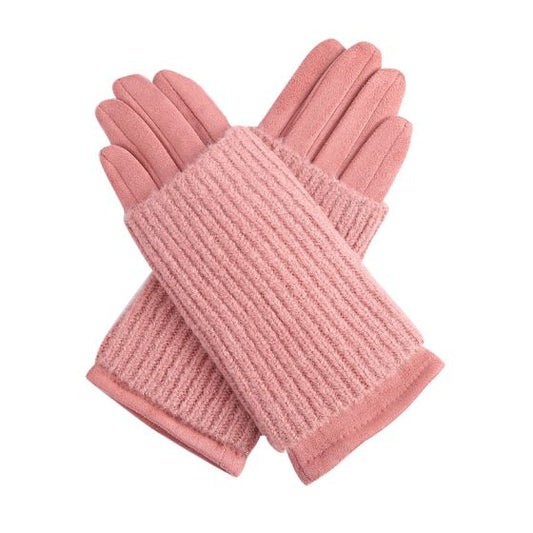 Pink 2 in 1 gloves