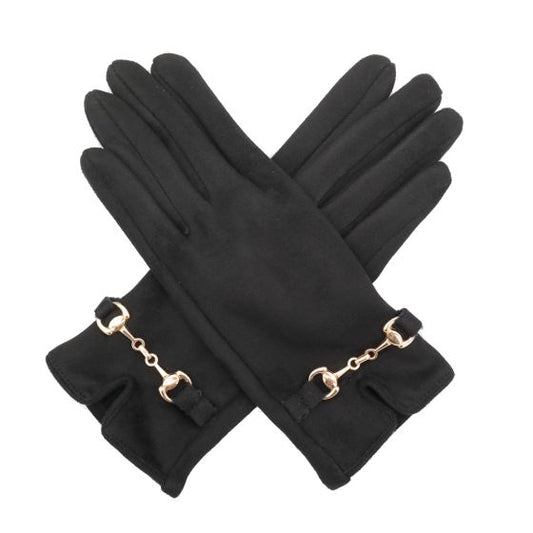 Chain link gloves - black