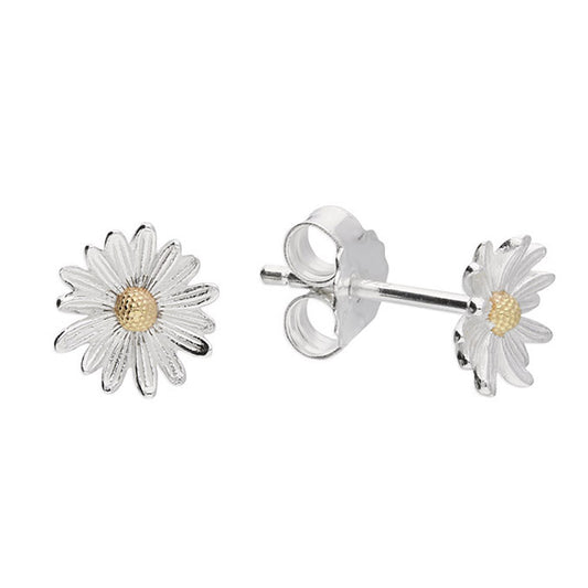 Two tone Daisy April birth flower studs