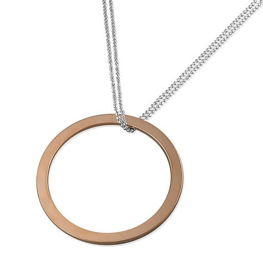 Two tone circle of life necklace