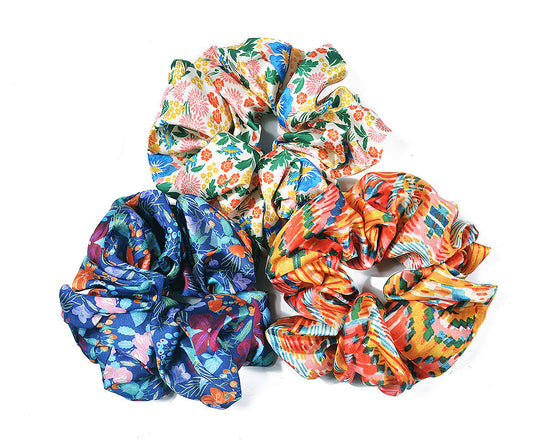 Large floral scrunchie